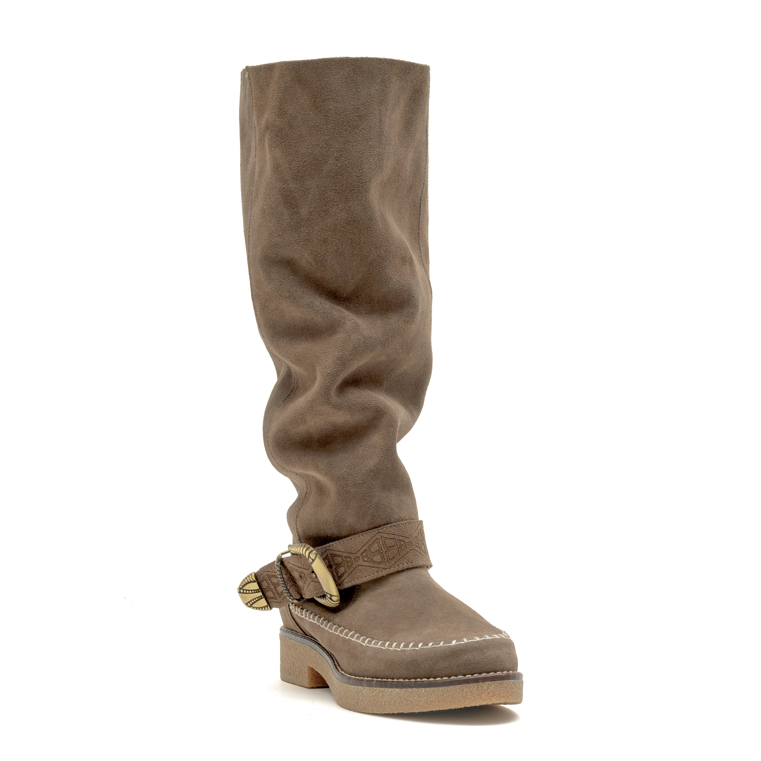 Moc Tall Buckle Taupe