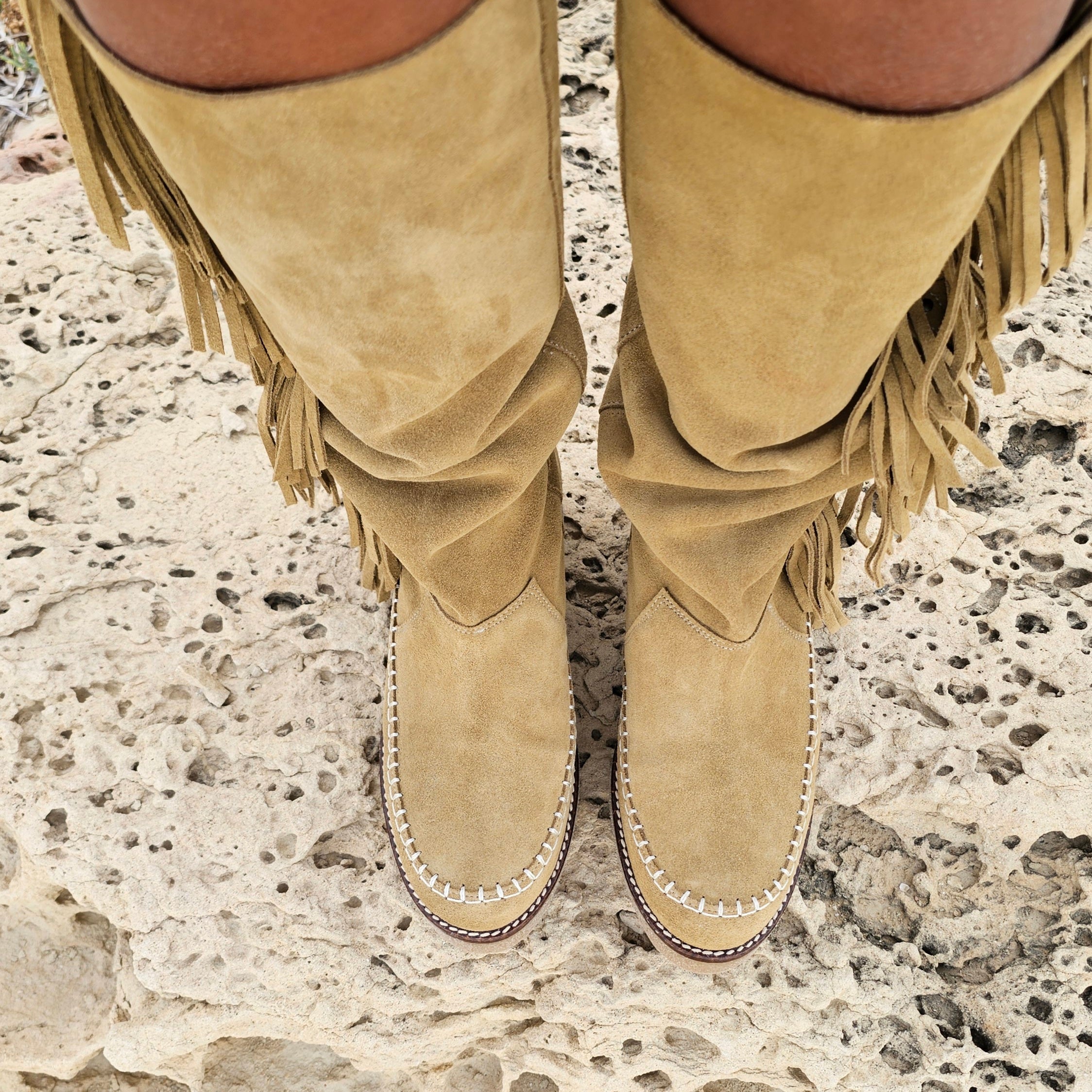 Moc Tall Fringe Kaki