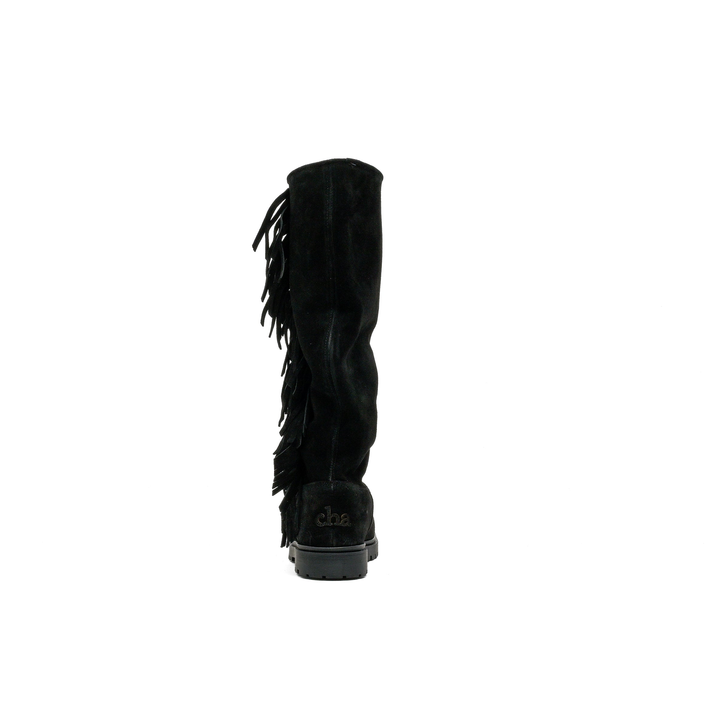 Fringe Tall Black - merino footpart