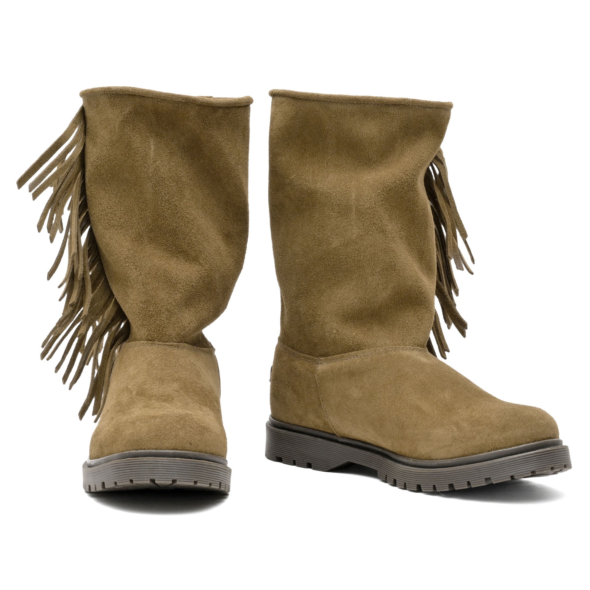 Fringe High Suede Olive