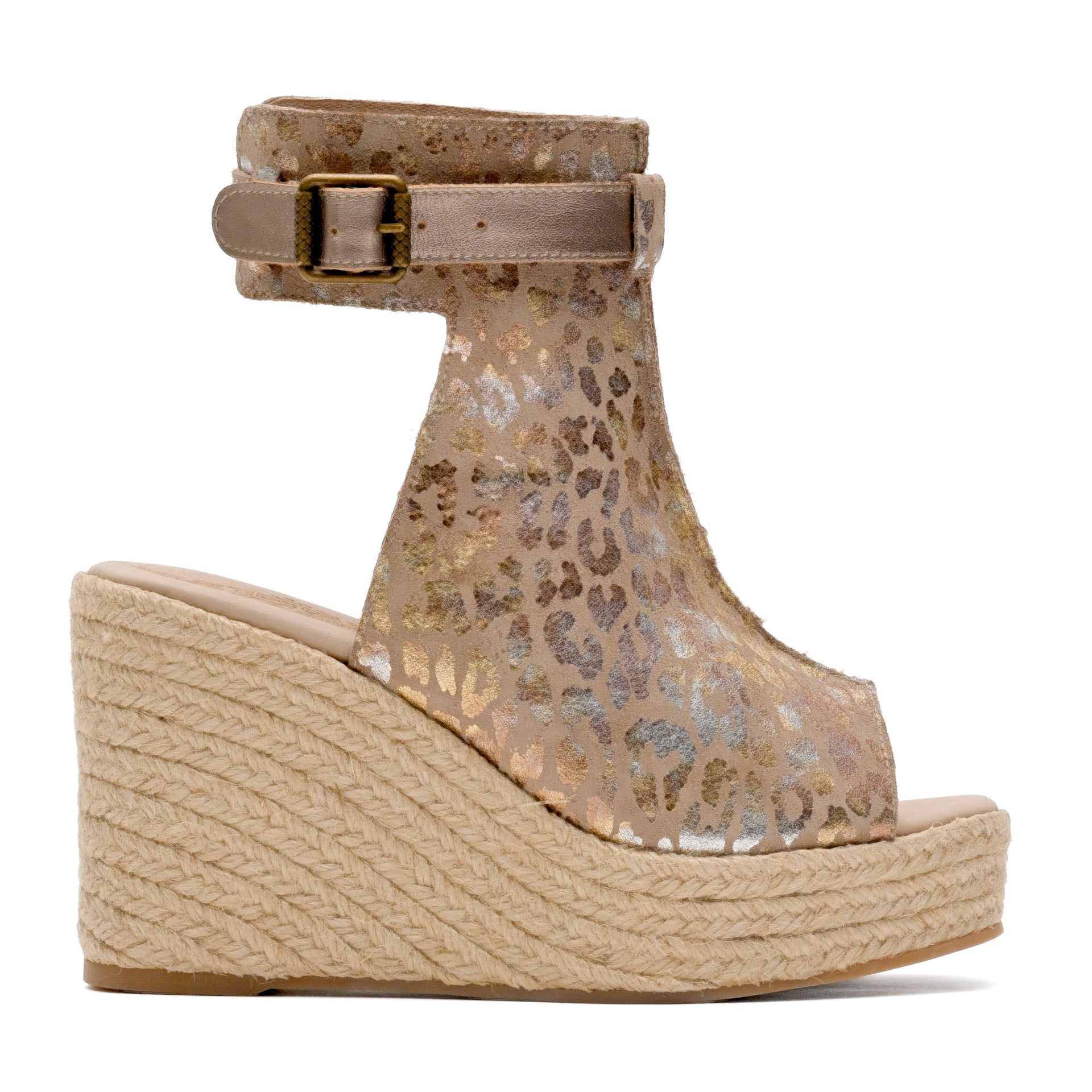 Wedge Basic Leopard Metal Piedra