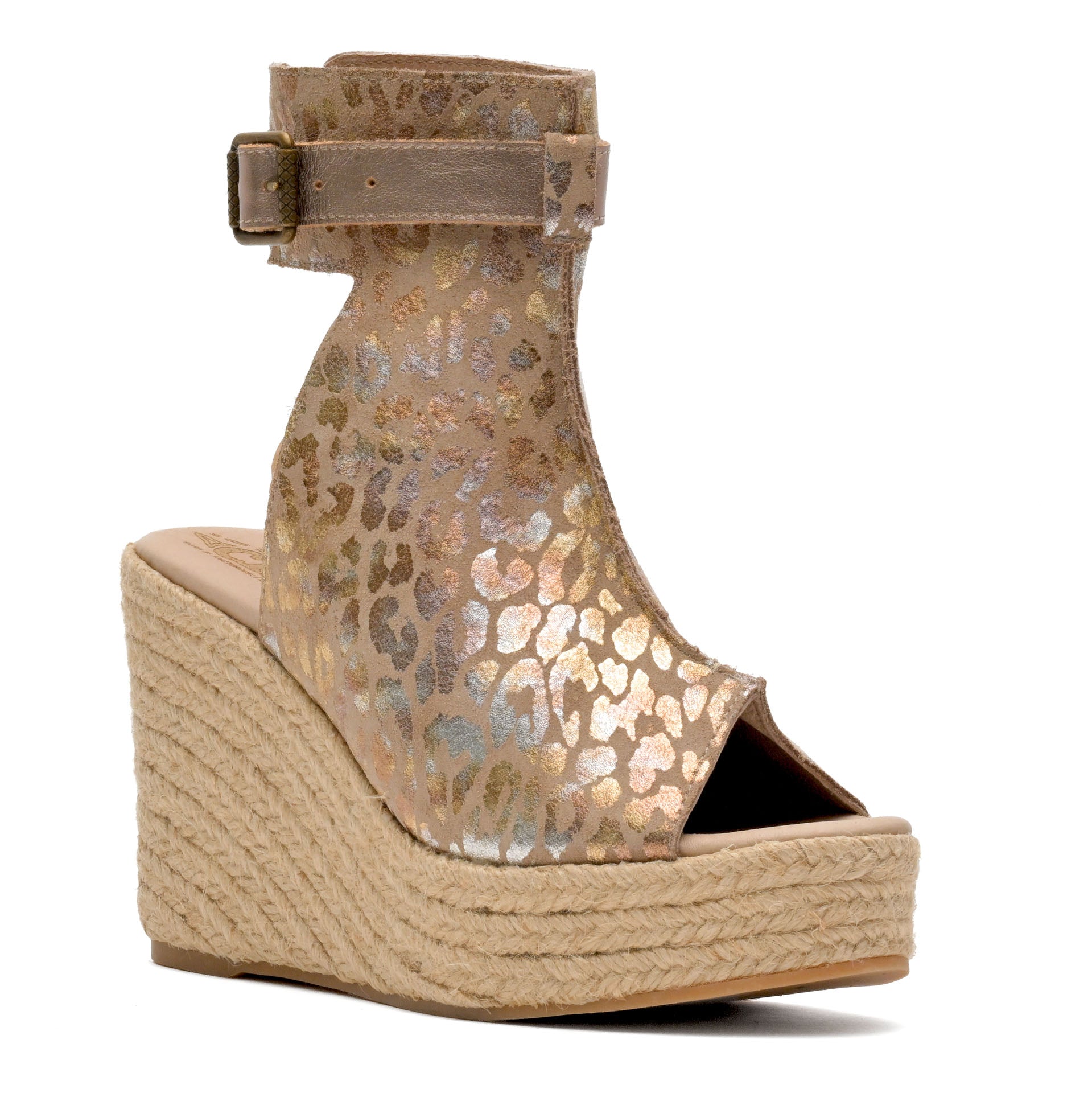Wedge Basic Leopard Metal Piedra
