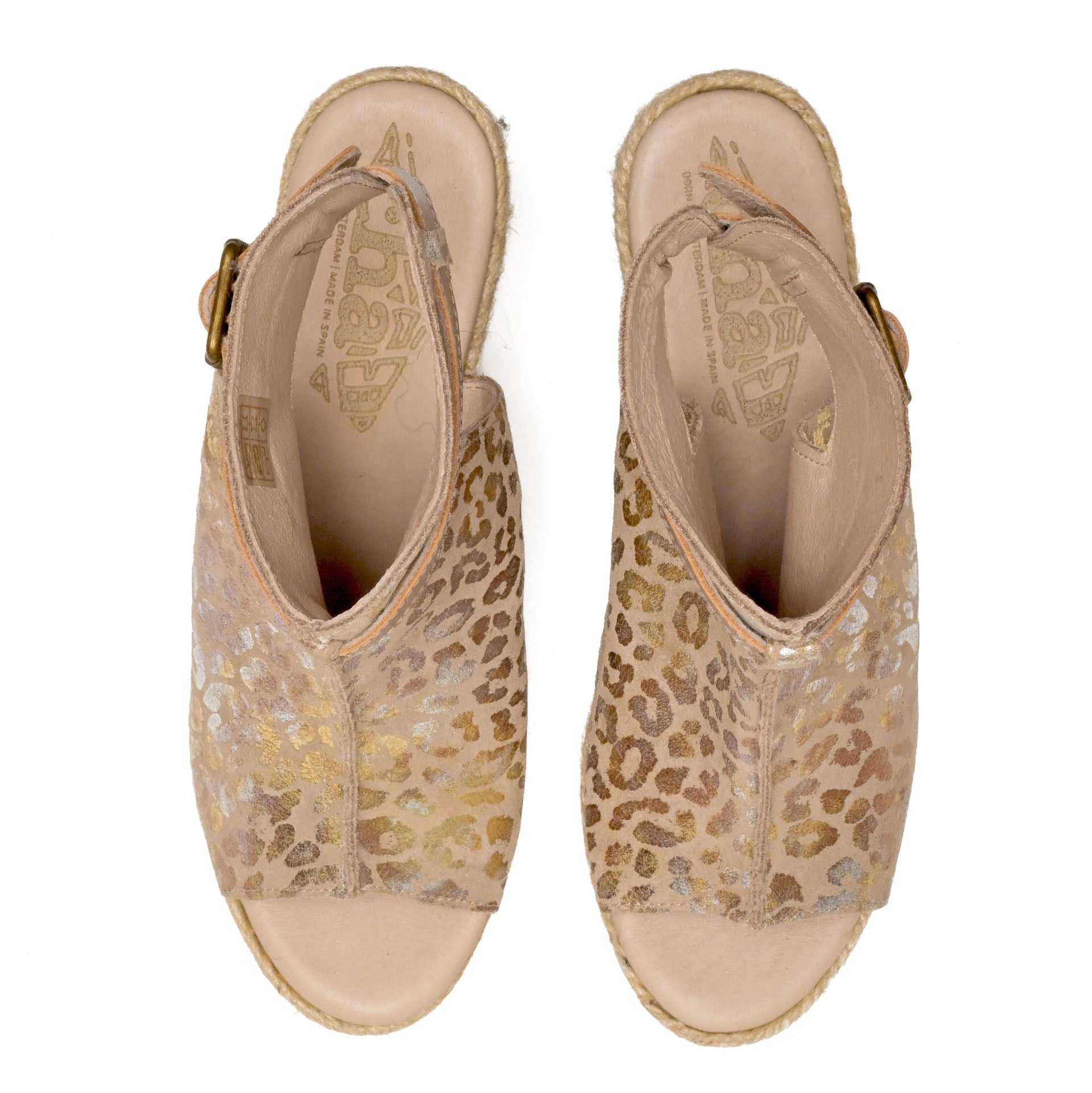 CHA Wedge Basic Leopard Metal Piedra