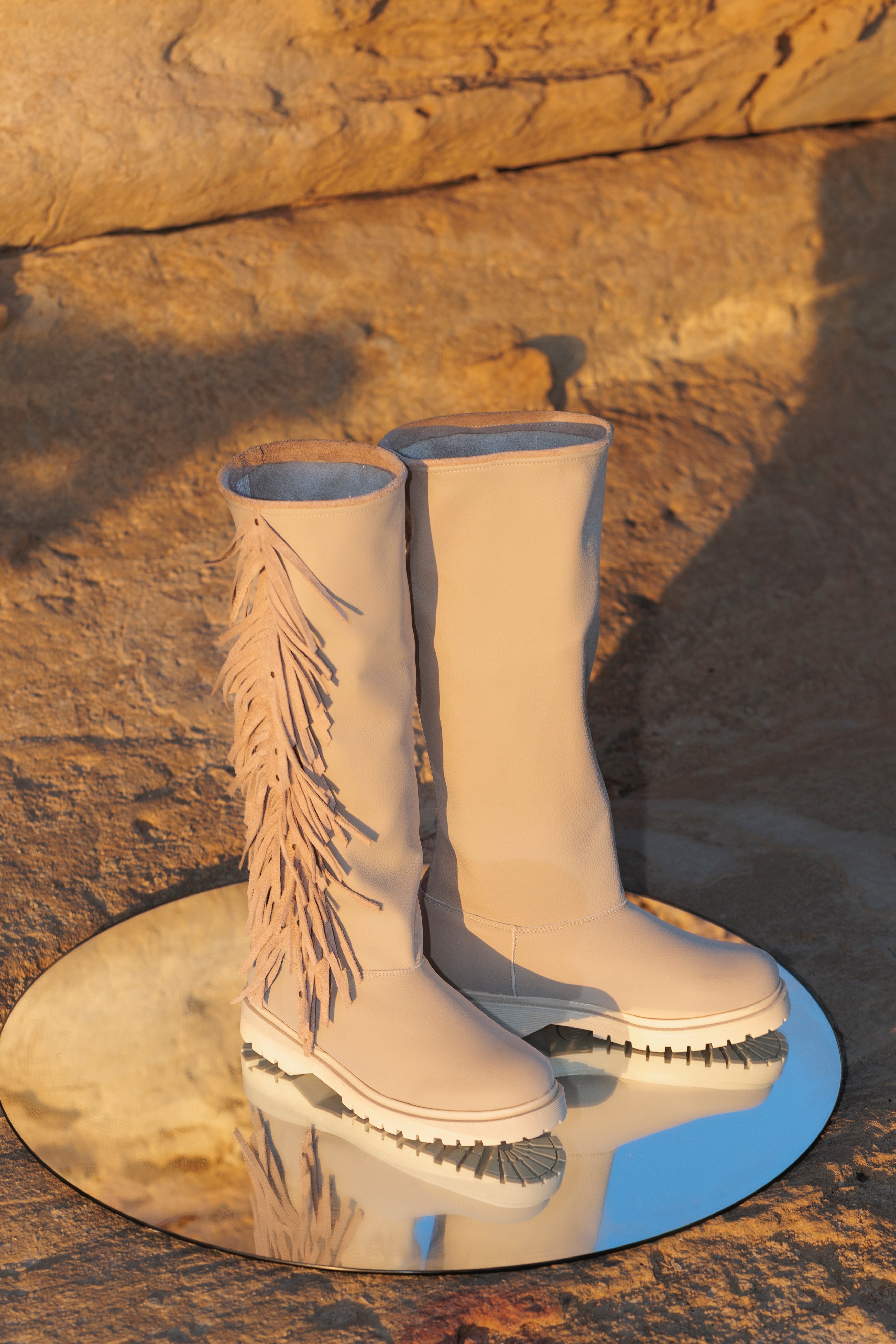 Fringe tall pearl - Merino Footpart