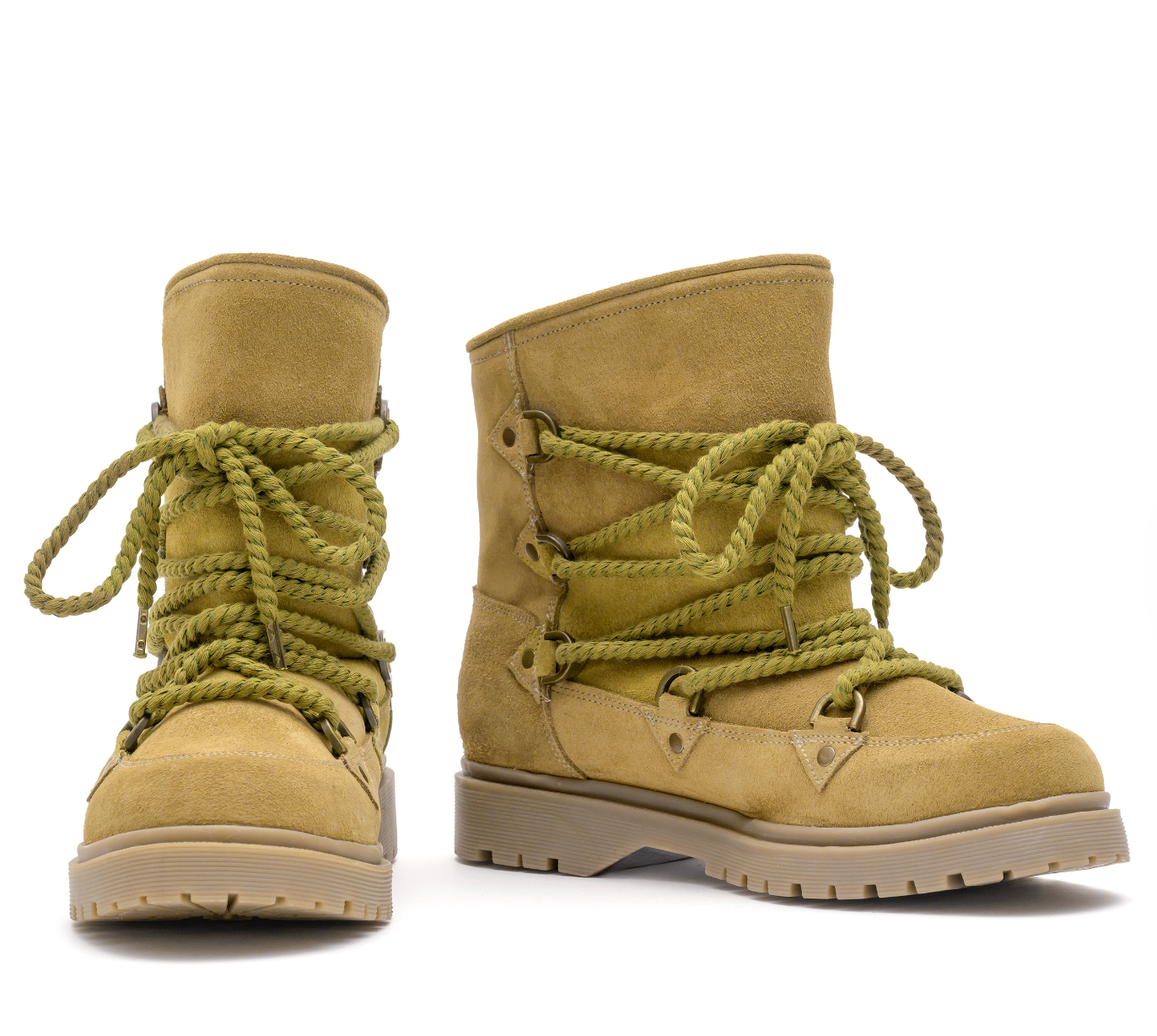 Tibet Stud Suede Kaki