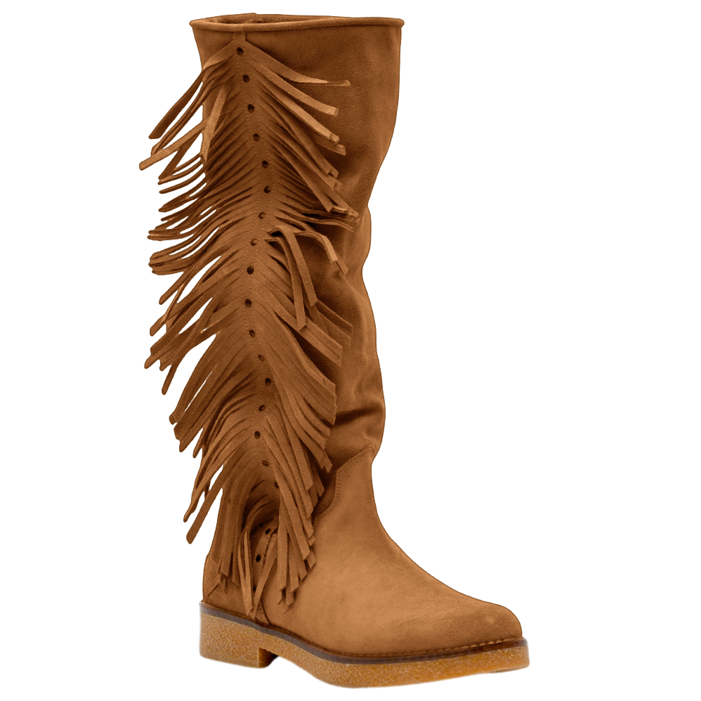 Fringe Tall Suede Roble