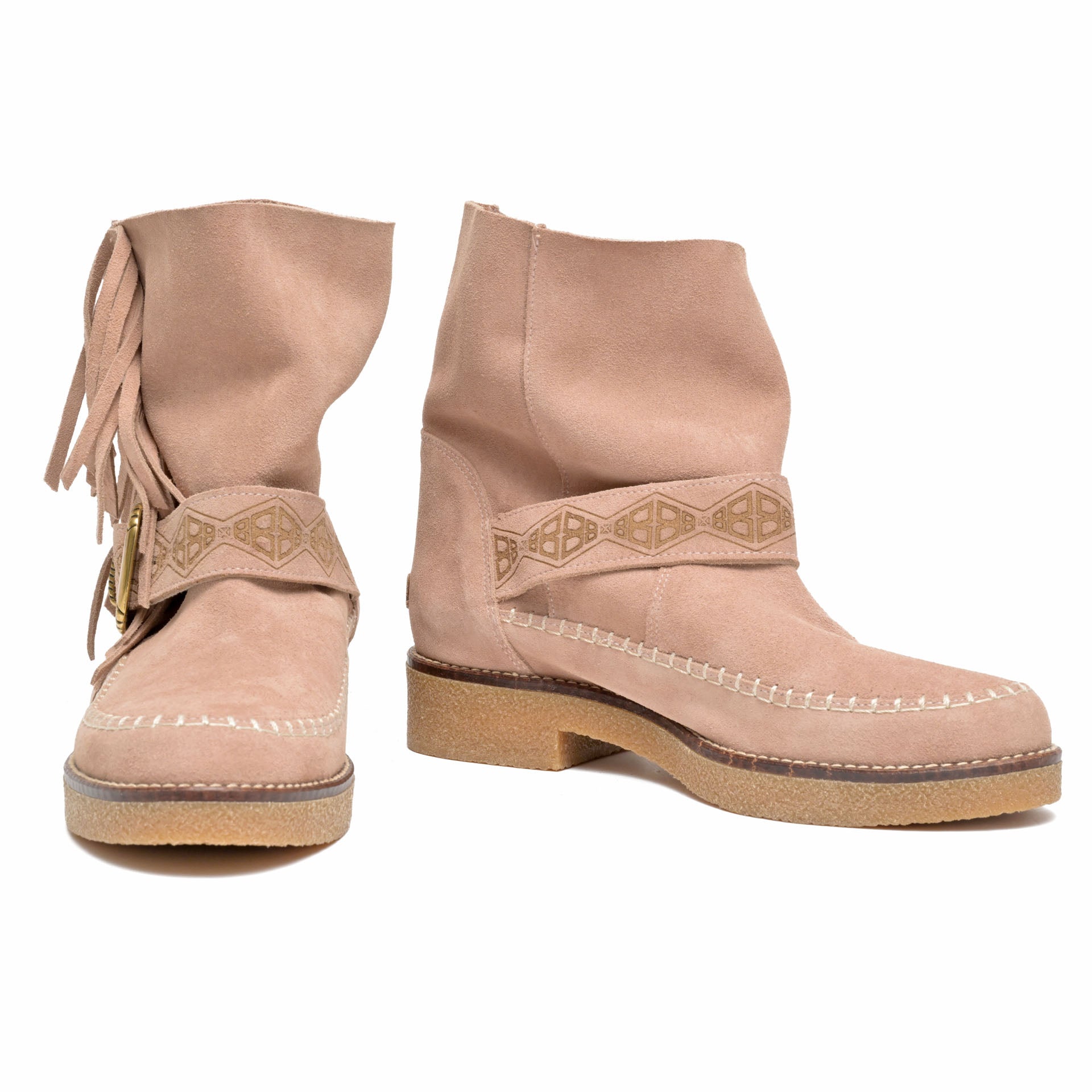 Moc Low Buckle/Fringe Pardo