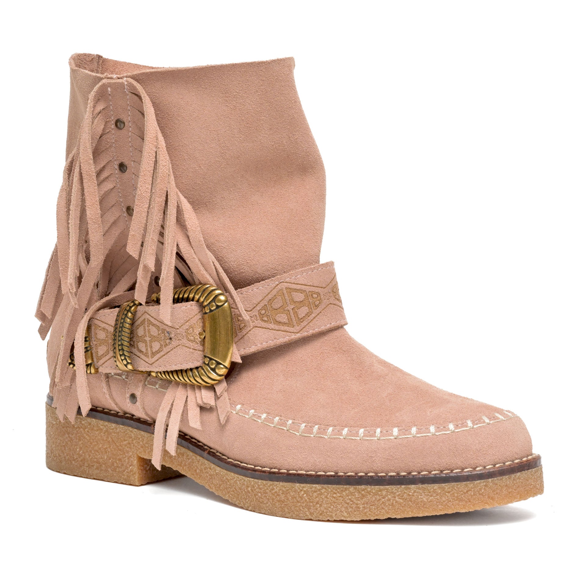 Moc Low Buckle/Fringe Pardo