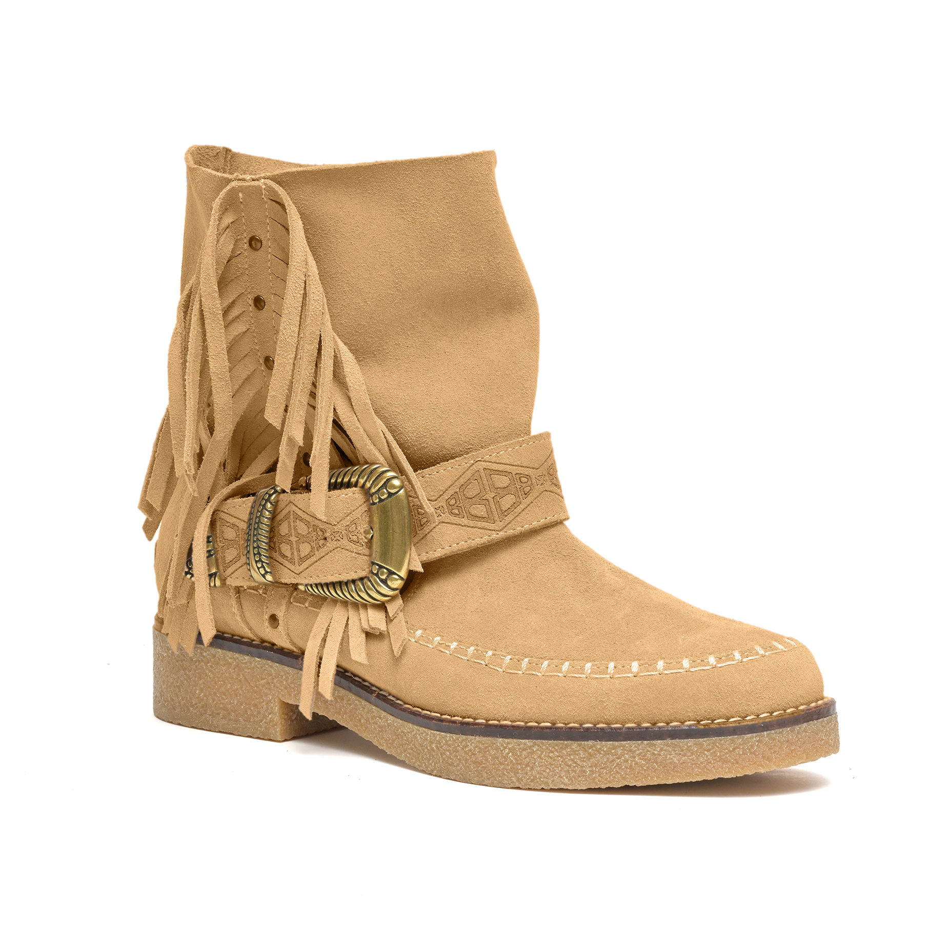 Moc Low Buckle/Fringe Mushroom