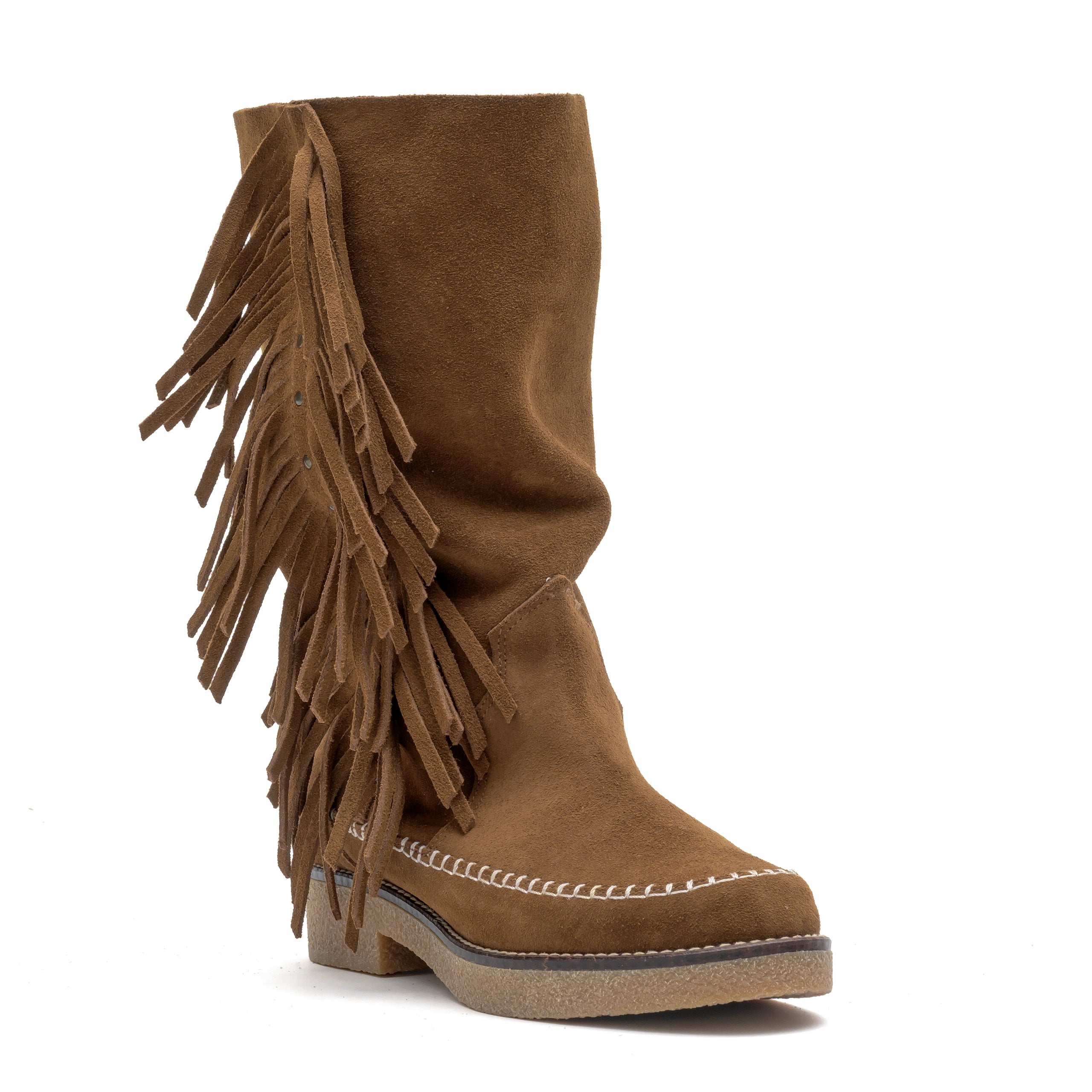 Moc High Buckle/Fringe Pardo