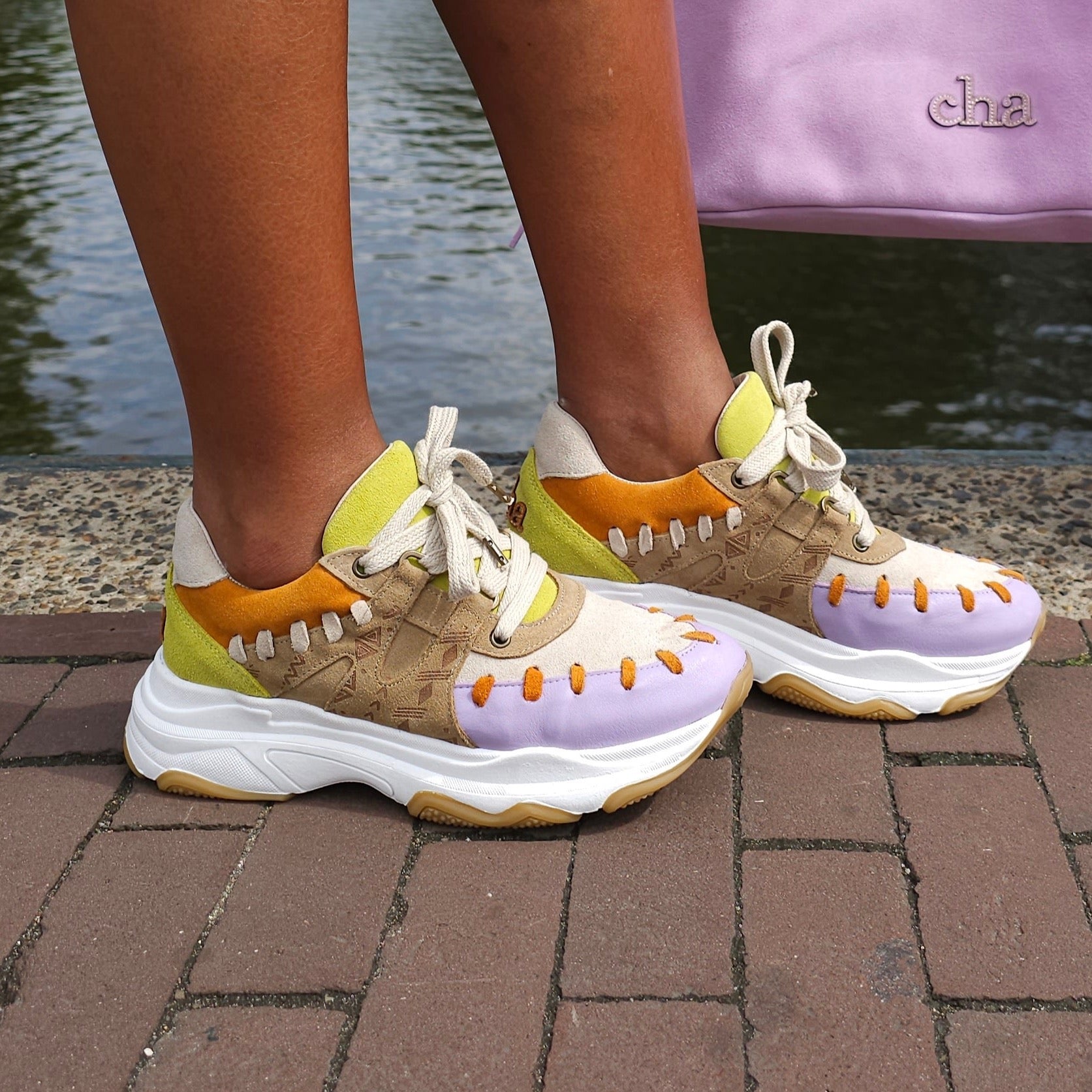Sneaker Rumble Mix Lime/Lila