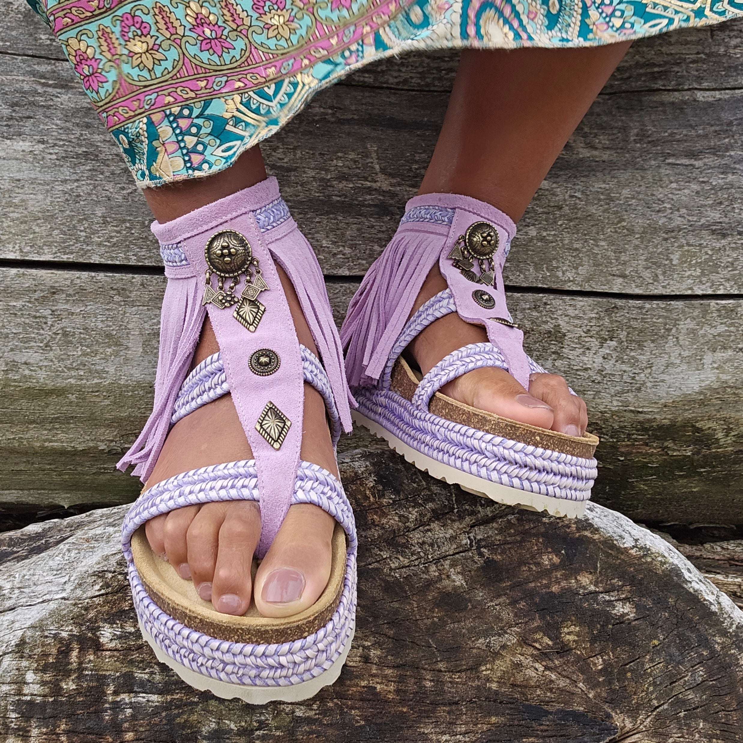 Sandal Fringe Lila