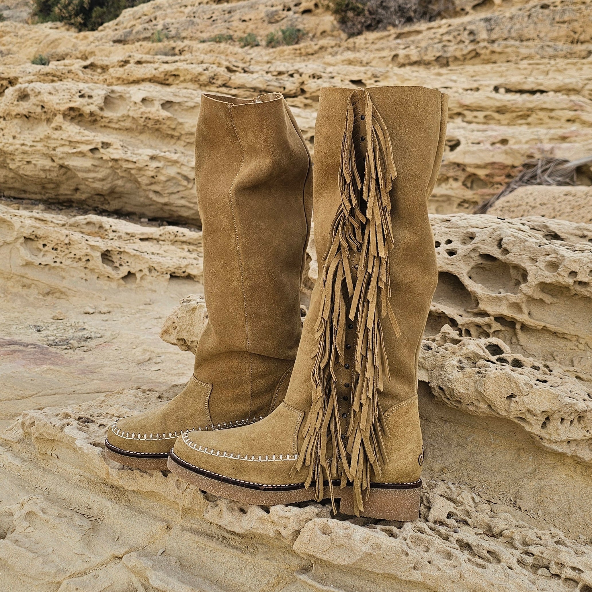 Moc Tall Fringe Kaki