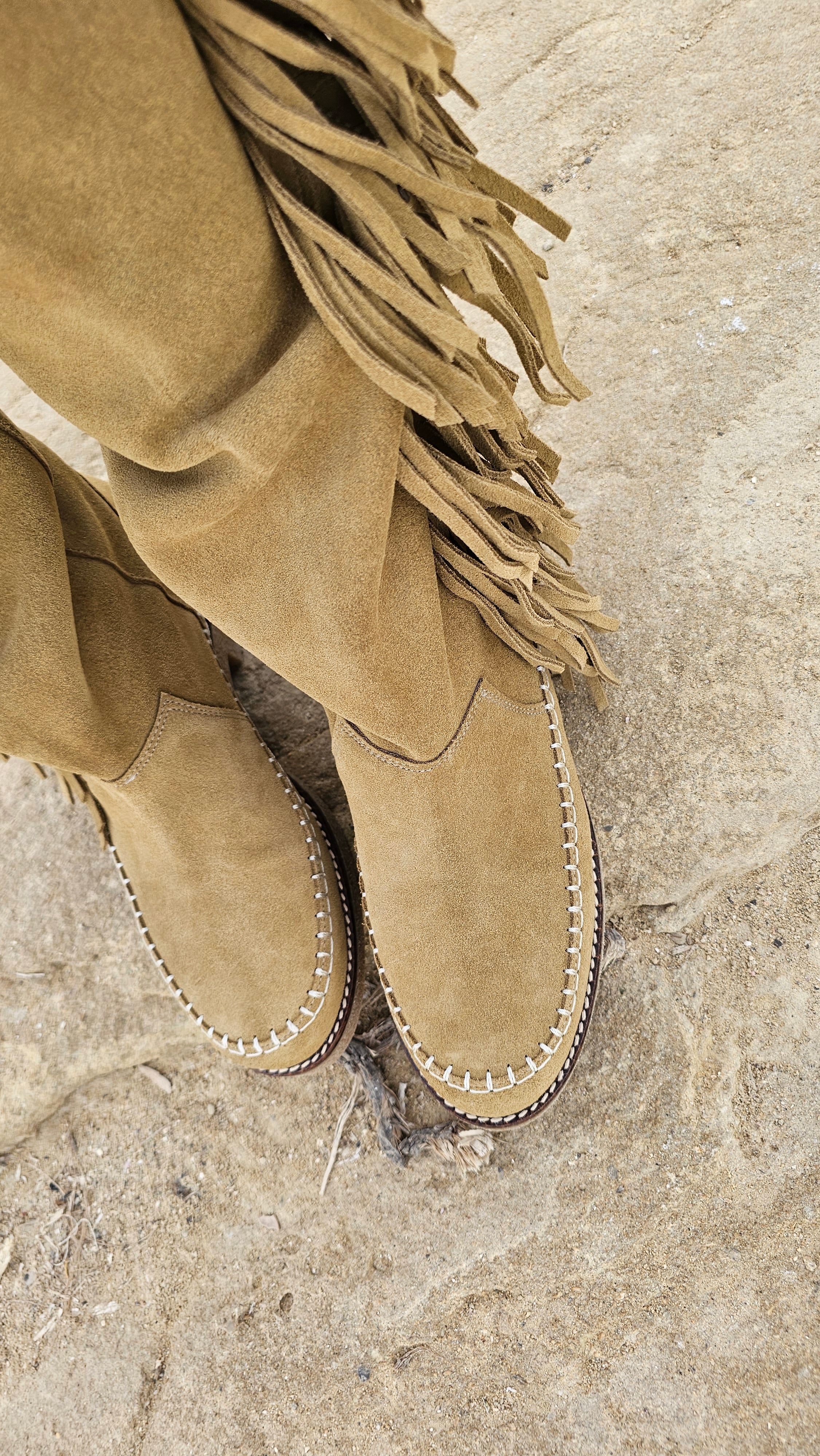 Moc Tall Fringe Kaki