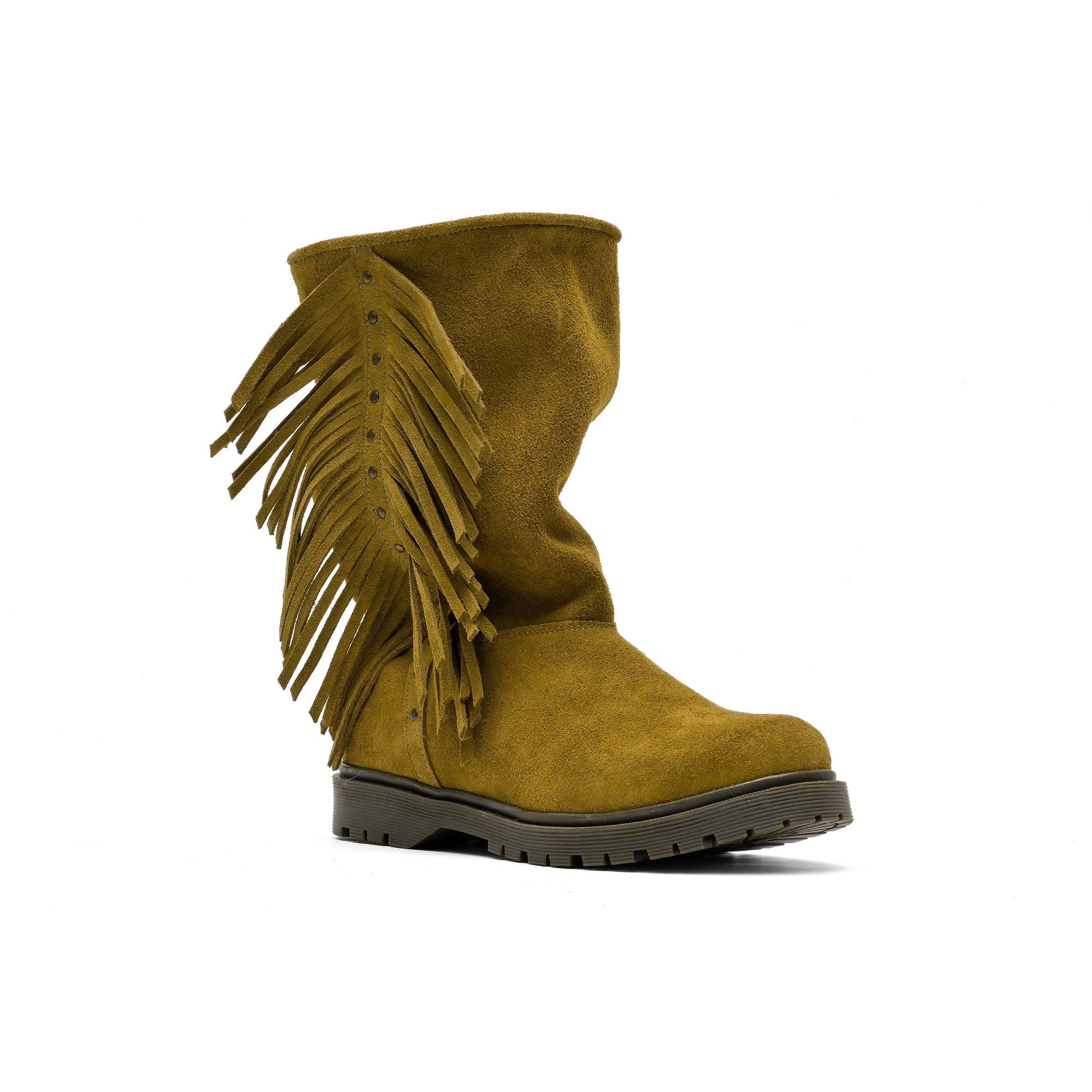 Fringe High Suede Olive 