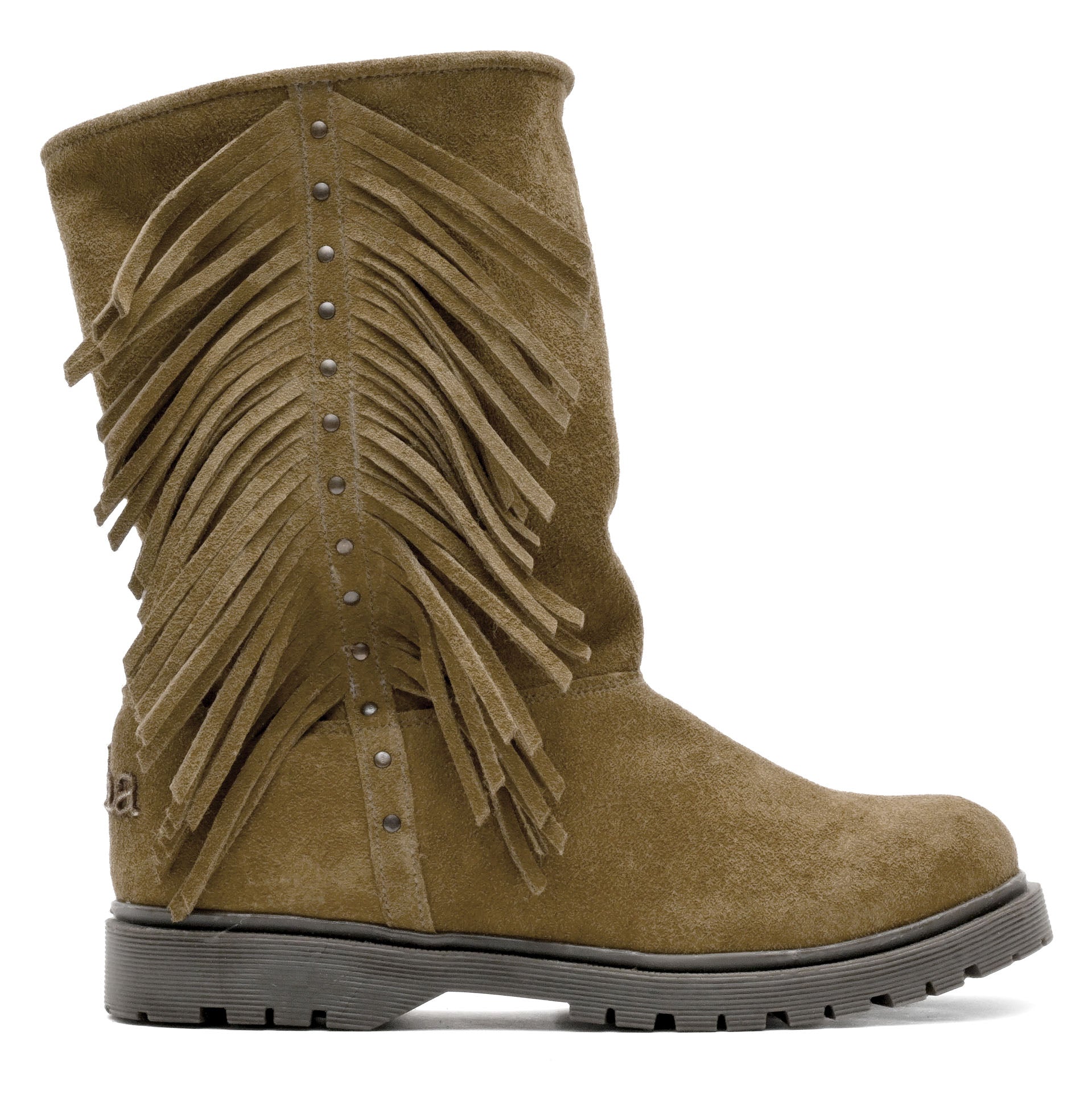 Fringe High Suede Olive