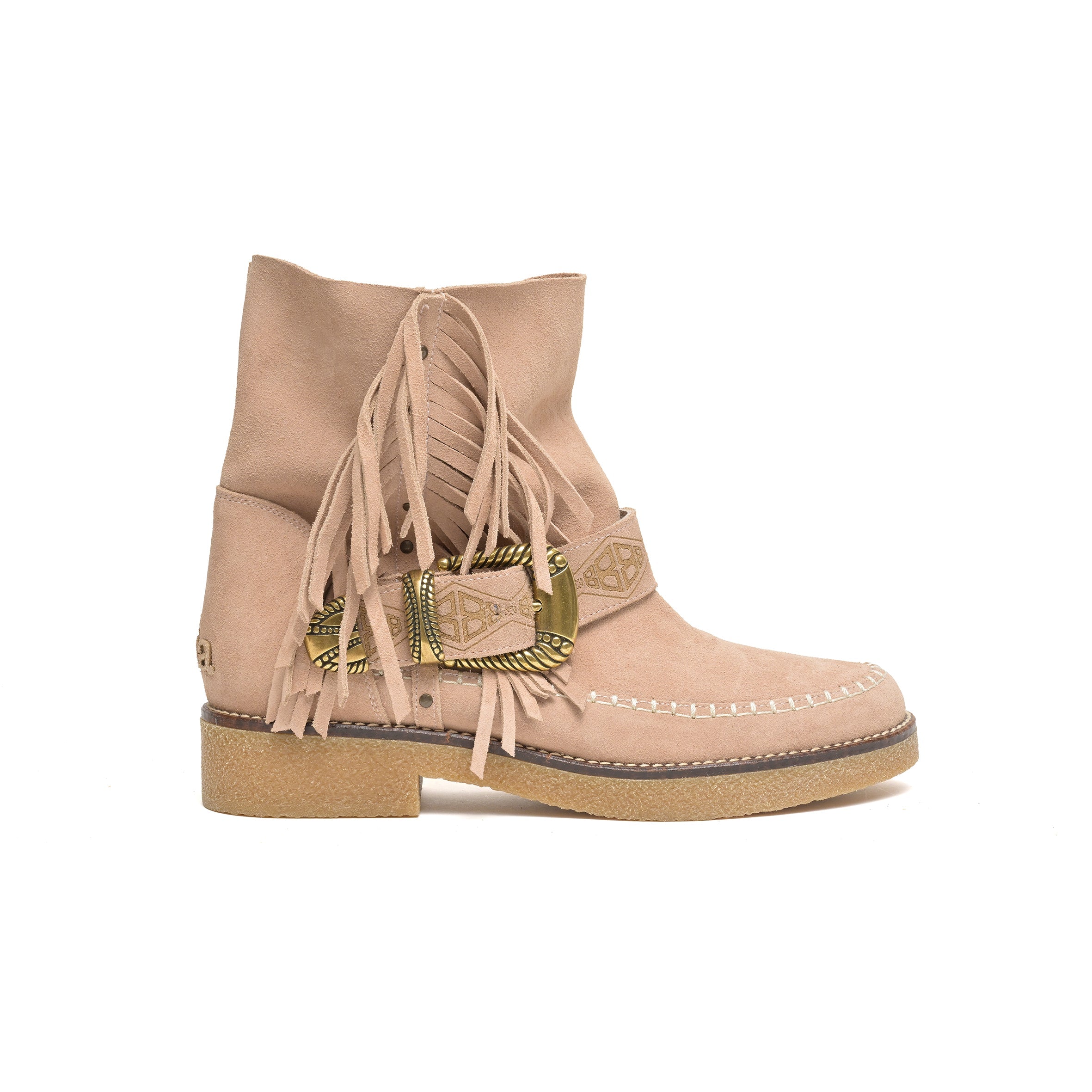 Moc Low Buckle/Fringe Black