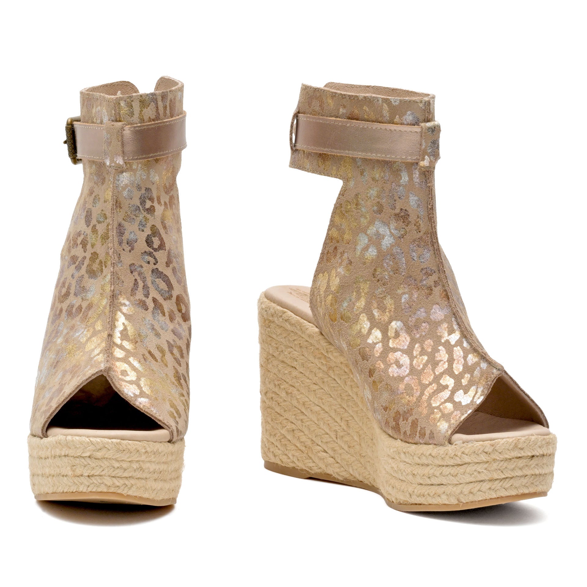 CHA Wedge Basic Leopard Metal Piedra