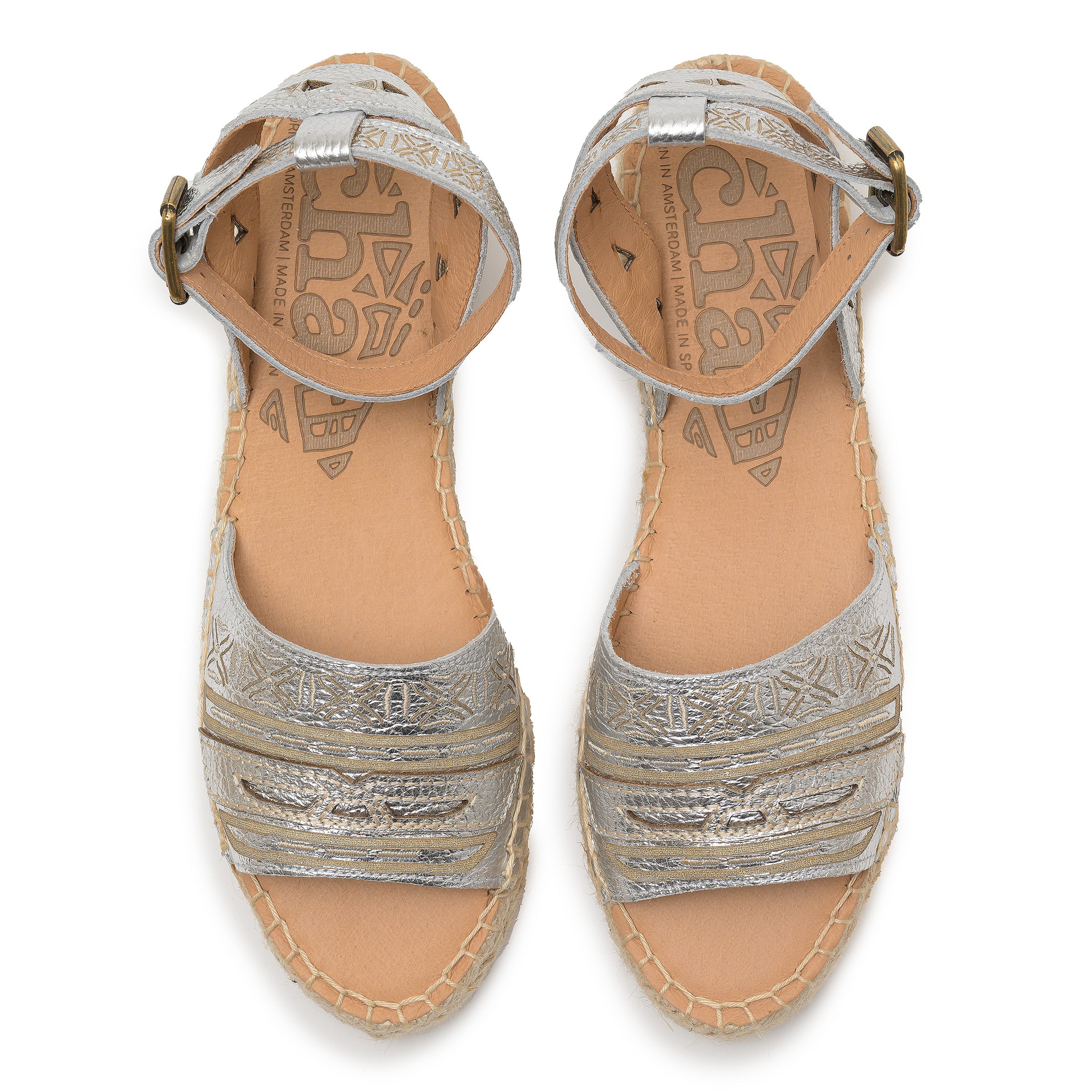 espadrille sandal silver