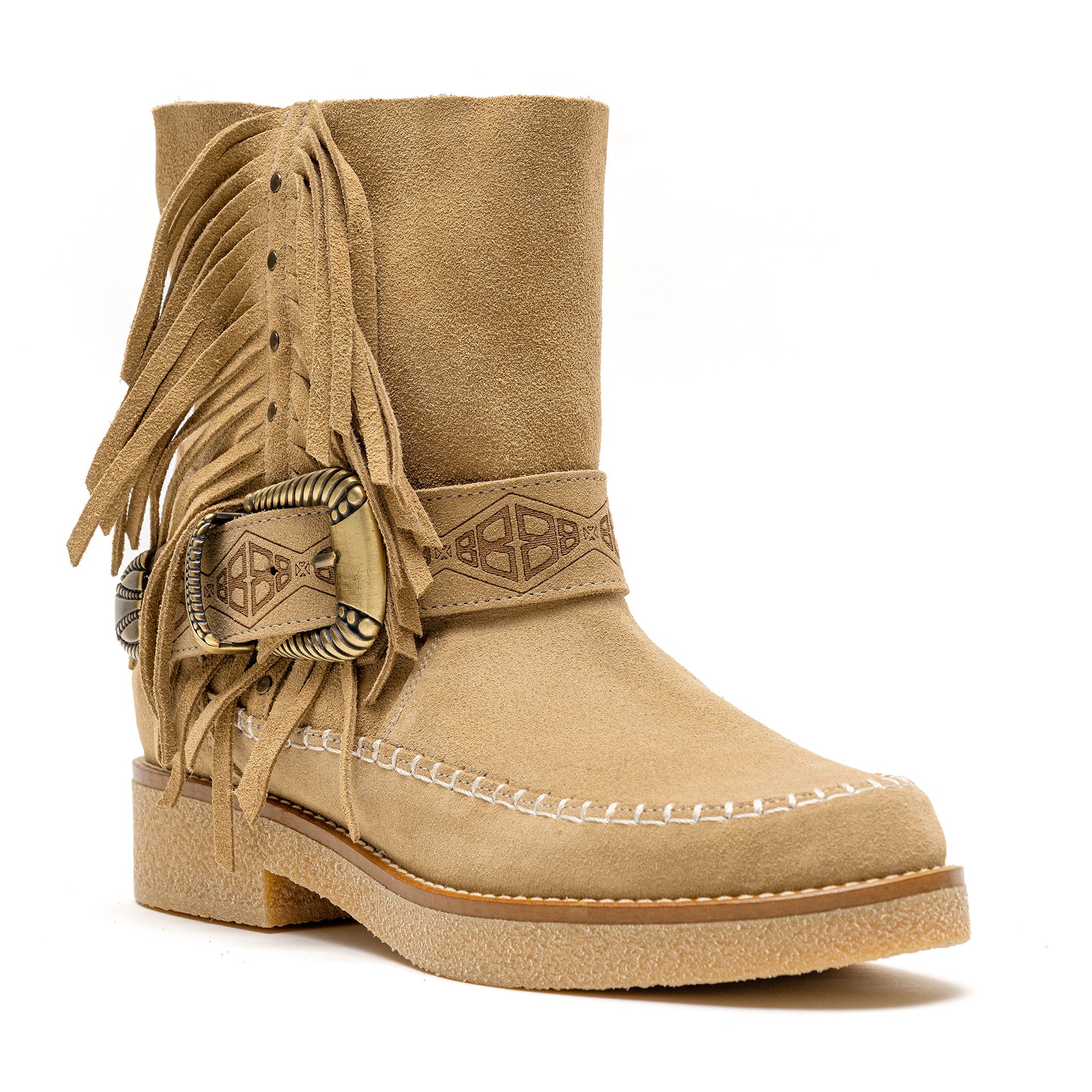 Moc Low Buckle/Fringe Mushroom