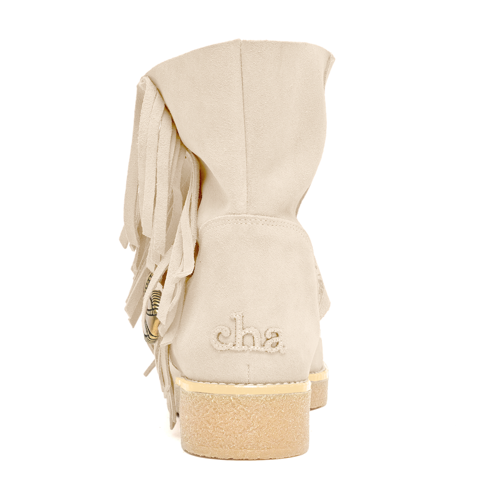 Moc Low Buckle/Fringe Cream 