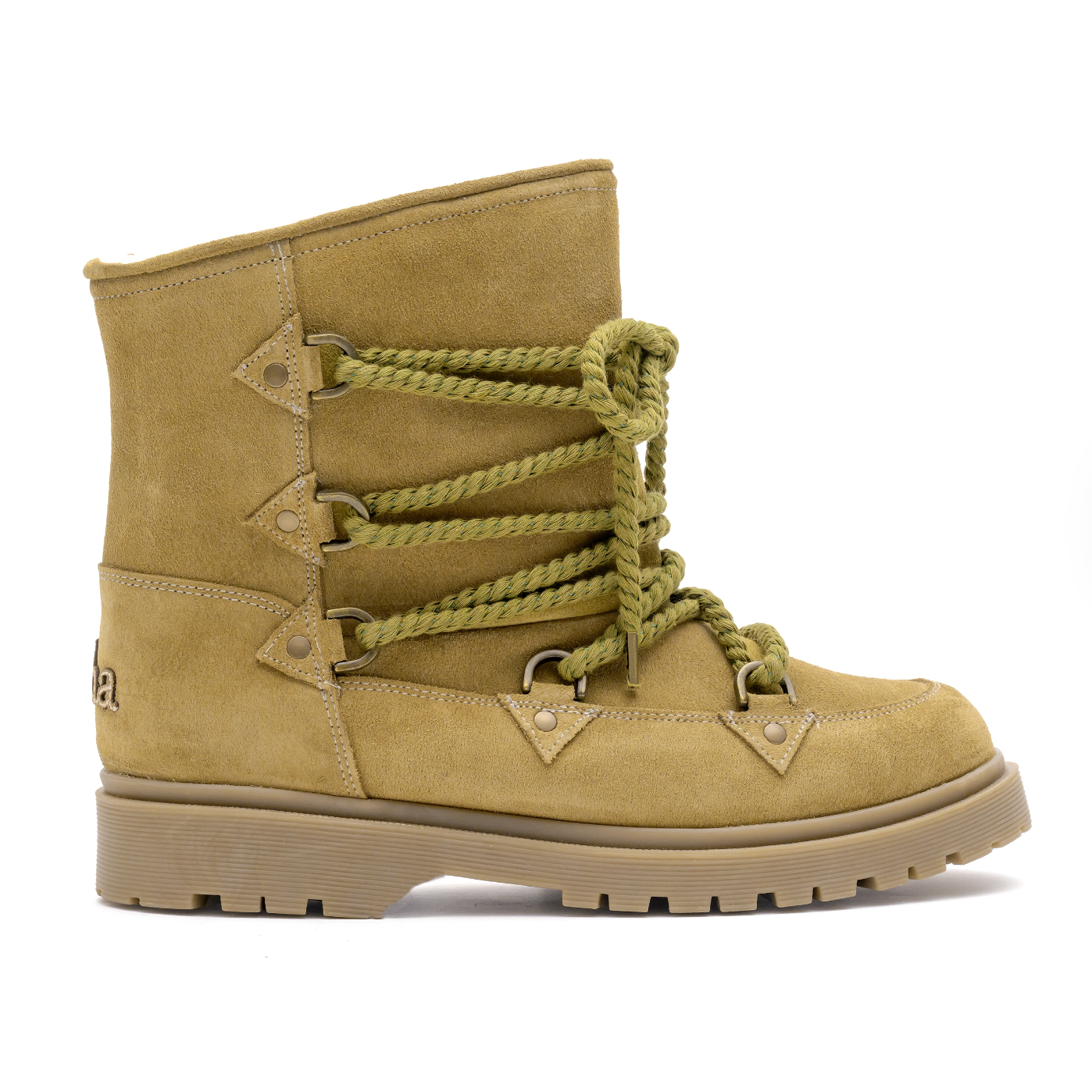 Tibet Stud Suede Kaki