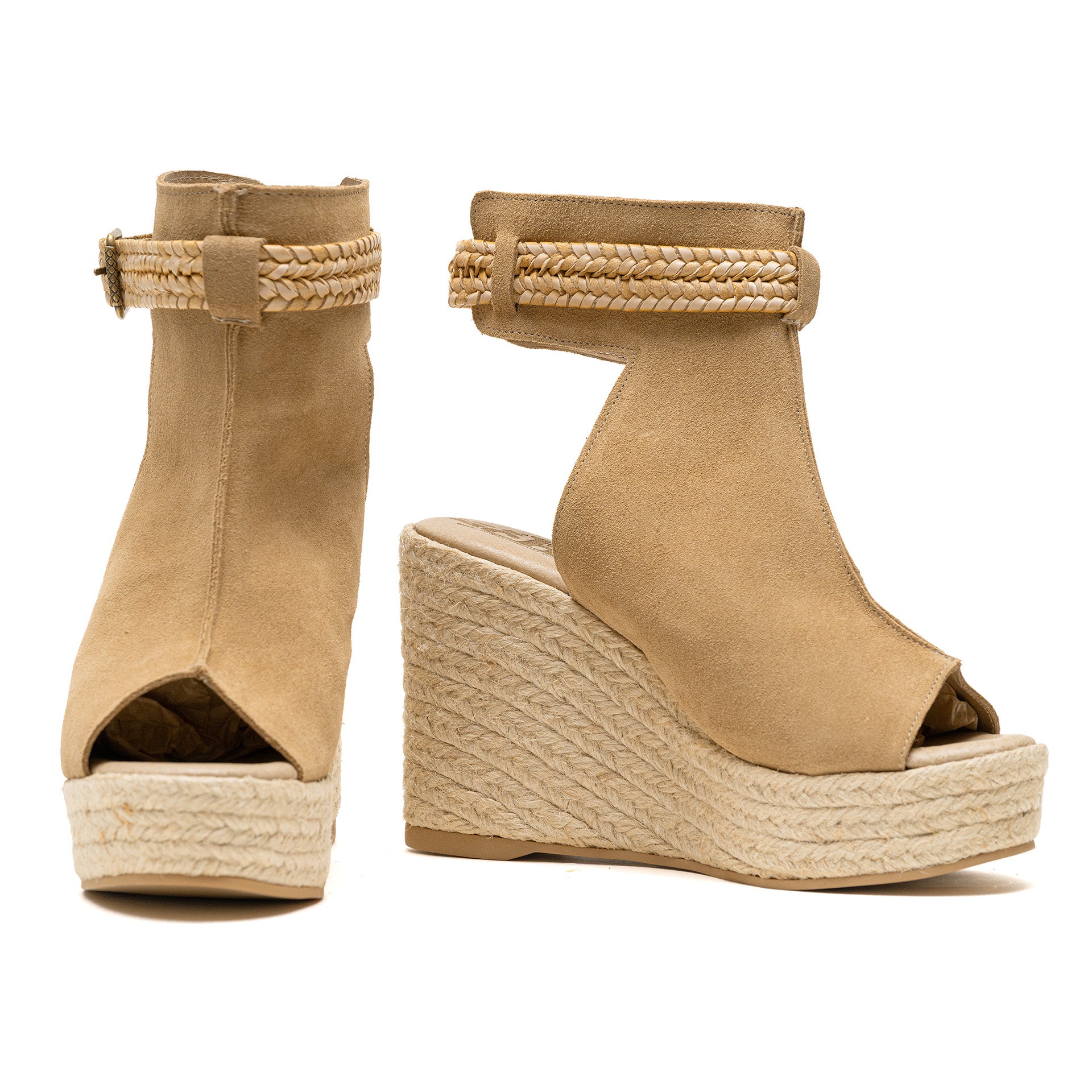 Cha Wedge Trenza Mushroom