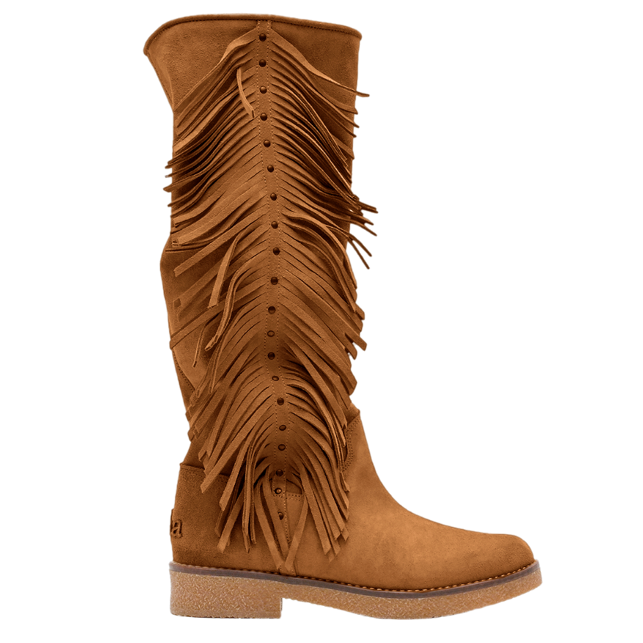 Fringe Tall Suede Roble